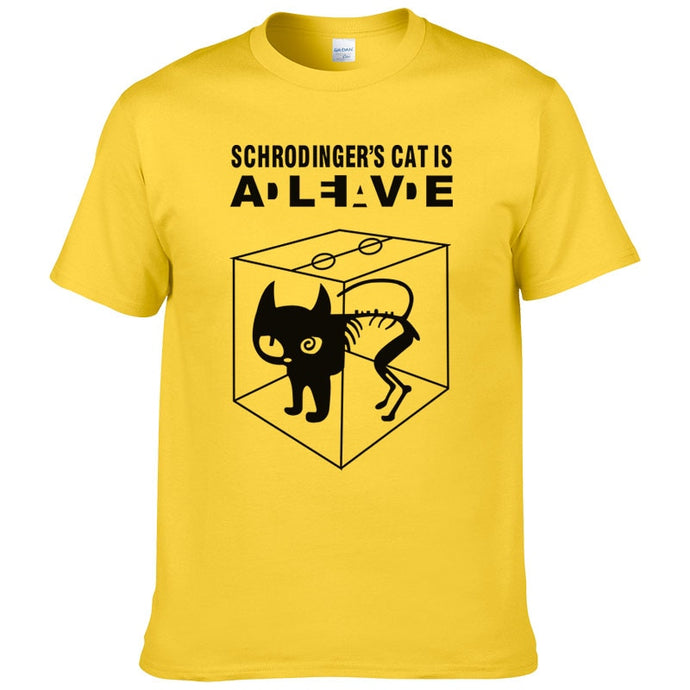 Schrodinger's Cat printed short sleeves T-shirt